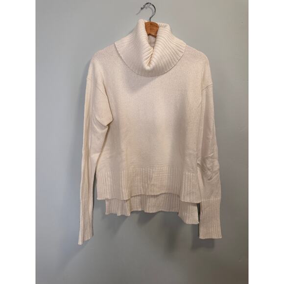 Anthropologie White Wool Blend Turtleneck Sweater - Picture 2 of 5